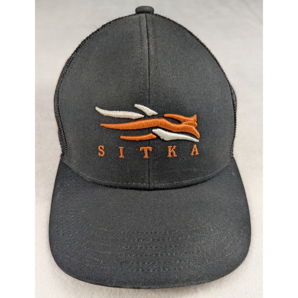 Sitka‎ Gear Mens Black Mid-Pro Trucker Hat Snapback Mesh Logo Cap OSFA 20190